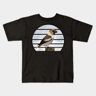 Hawfinch Winter Snow Bird Watching Birding Ornithologist Gift Kids T-Shirt